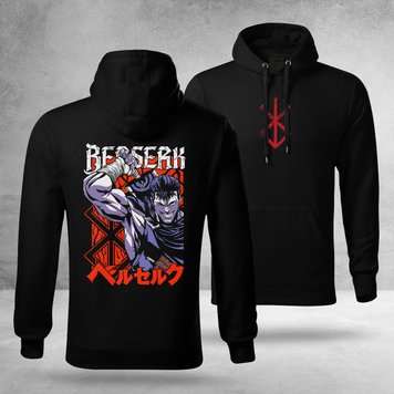 Худи мужское толстовка кофта с принтом аниме Берсерк anime Berserker 31-hood Bers (2XL) фото