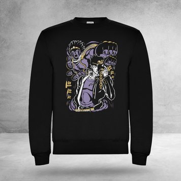 Кофта мужская свитшот с принтом аниме Приключения Джо Джо JoJo's Bizarre Adventure Star Platinum 31-рег Jojo (2XL) фото